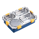 Square Leakproof Large Capacity Stainless Steel Food Storage Container Plastic Bento Lunch Box