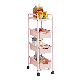 Mobile Sewing Trolley Household Bathroom Transparent Storage Rack