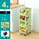 1557-4 Stackable Family Kitchen Storage Rack Plastic Storage Basket