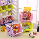  New Style Plastic Stackable Vegetable Storage Basket with Wheels