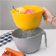 Drain Basket for Vegetables Fruits Meat Cleaning Mixing Plastic Kitchen Strainer