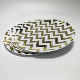  Silver/Black and Gold Color Custom Hard Plastic Disposable Plate Set Dinnerware