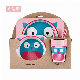  Aohea Kids Gift Set LFGB Cartoon Animal Bamboo Fiber Dinnerware Set Kids Plate