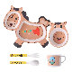 Aohea Cartoon BPA Free Bamboo Fiber Children Kids Dinnerware Set Dinner Plate