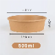 500 Ml Customized Printing Disposable Salad Paper Bowl with Plastic Lid