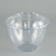  Round Pet Plastic Disposable 48oz Salad Bowl with Flower Shape Lid