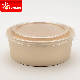  Biodegradable Bamboo Pulp Disposable Take Away Customized Paper Salad Bowl with Plastic Lid
