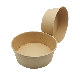 Biodegradable Compostable Disposable Kraft Paper Salad Bowl with Plastic Lid