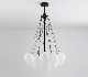  White Glass Ball Chandelier Living Room Bedroom Bedside Lamp Dining Room Lamp a Pendant Light Fitting