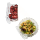  Round Plastic Container Lid Hinged Transparent Food Box