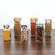  Hot Sell 120 Ml 12 PCS Set Pack Square Glass Jars for Spices with Bamboo Lid