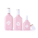 Custom Empty Pink 40 Ml 100 Ml 120 Ml Cosmetic Glass Packaging Bottle with Lotion Pump manufacturer