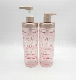  500ml Factory Custom Luxury Frosted Label Pet Plastic Gel Metallic Neck Shampoo Bottle with Pump
