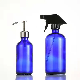  1000ml 500ml Blue Lotion Boston Glass Bottle with Trigger Sprayer
