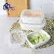  Heat Resistant Rectangular Shape 340ml Porcelain Food Container Microwave Dishwasher Safe