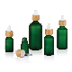  5-100ml Green Glass Bottle with Bamboo Dropper for Essential Oil
