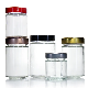 16oz 480ml Large Straight Sided Thick Glass Jar with Black Metal Lid