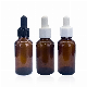  Professional 30ml Empty Essential Oil Empty Glass Bottle with Screw Ring Flat Cap and Rubber and Glass Dropper Pipet in Cosmetic or Medical Packaging