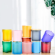  7oz 10oz 14oz Frosted Matte Color Glass Candle Jars Vessels Containers with Lid for Scented Candle Making