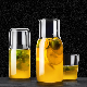  550ml Borosilicate Large Milk Carafe Jug Cold Carafe Iced Coffee Juice Glass Water Pitcher Lemon Water Pitcher Without Handle with Glass Cup Cover