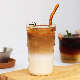  Blown Heat Resistant Custom Mug Coffee Glassware Glass Cups with Straw Coffee Milk Shake Glass for Table