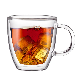  150ml Mini Ice Coffee Glass Cup Mug Transparent Double Wall with Handle