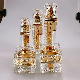  40ml 60ml 100ml Customized Sell Wellluxury Square Golden Cosmetic Acrylic Lotion Pump Bottle