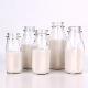  Wholesale 1liter Square Clear Glass Milk Bottle 240ml 360ml 400ml 500ml 930ml Glass Bottle for Milk Juice