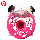  380ml Donut-Shaped Plastic Water Cup Slanted Across Kindergarten Children′s Cartoon Kettle Silicone Anti-Fall Funny Bottle