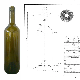  High Quality 750ml Antique Green Bordeaux Wine Glass Bottle with Cork Mouth