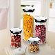  High Quality Food Glass Storage Bottle with Steel Lids