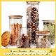  180/280/380ml/500/700ml/1000ml Hexagon,Square,Round Honey,Jam,Pickles,Nuts,Sace Kitchen Food Storage High Borosilicate Glass Jar with Bamboo,Wooden,Plastic Lid