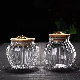  600ml 650ml Coffee Stash Glass Jar Storage Glassware with Bamboo Lid