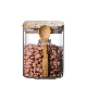  150ml Square Shaped Storage Glass Jar Food Stash Glassware with Bamboo Lid