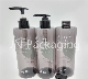  Eco Friendly Hair Costom 400ml 100% PCR Plastic Clear Gray Empty Luxury Shampoo Bottle