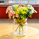  Simple Elegant Wide Mouth Smooth Clear Glass Vase for Wedding Decoration