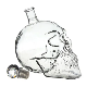  Crystal Skull Head Whiskey Decanter with Cork