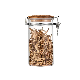 Home Use Kitchen Glassware Storage Jar with Locked Bamboo Lid