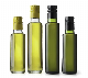 Empty Square Round Dark Green Clear Marasca Cooking Olive Oil Glass Bottles