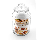  2500ml Glass Airtight Jar Multifunctional Jar with Plastic/Glass Lid