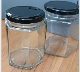  Hexagon Honey Canning Candy Dry Fruit Clear Glass Storage Jar