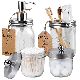  Stainless Steel Glass Transparent Pineapple Shape Washing Bathroom Accessory Set