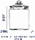  Big Capacity Glass Jar with Glass Crown Cap for Kitchen Storage