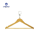 Roud Head Detachable Security Ring Anti-Theft Wooden Hanger