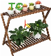 Wholesale Foldable Bamboo Flower Stand Wood Shoe Shelf Plant Stand