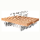  Wood Deluxe Wooden Pants Hangers Bottom Hanger Jeans Hanger Skirt Hanger with 2-Adjustable Clips Anti Rust Hook