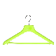  Fluo Yellow Big Shoulder PP Material Coat Hanger with Bar