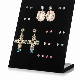  Holes Black Gray Velvet L Shape Jewelry Display Stand for Earring Props