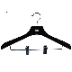  Fashion Brand High Quality Flocking Plastic Clothes Hanger with Metal Clips