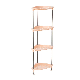 Multi-Tier Plastic Storage Corner Shelf Floor-Standing Toy Fruit Vegetable Storage Shelf Rack